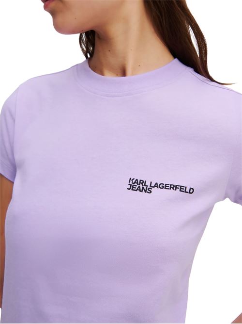T-shirt viola in cotone Karl Lagerfeld jeans | A1W17004740